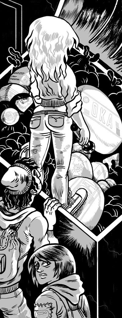 Dumpster diving illustration